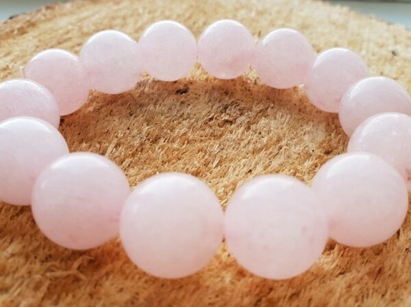 14 mm Браслет из натуральных камней розовый кварц браслет камень любви