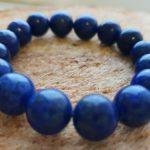 12 mm Браслет из натуральных камней лазурит Удача