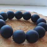 14 mm Браслет Бяньши из черного нефрита - Борется со стрессом и снимает усталость