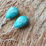 Cерьги натуральный амазонит