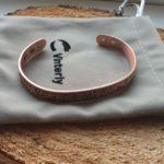 Медный магнитный браслет Flower с мешочком