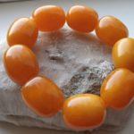 25 мм Браслет из  желтой смолы