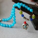 Браслет-оберег с Ваджрой халцедон 8mm