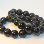 14 mm Камень натуральный черный агат браслет поглощает всю внешнюю отрицательную энергетику