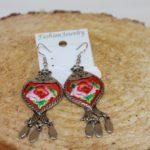 Серьги  роза