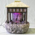 Декоративный фонтан с цветной подсветкой