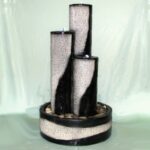 Большой напольный декоративный фонтан с подсветкой