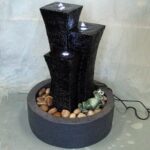 Большой напольный декоративный фонтан с подсветкой