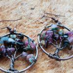 Auskari 7 čakras Reiki dziedniecība dabiskie akmeņi