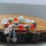 8-10 mm Тыква Вулу Браслет из натуральных камней - Здоровье и Любовь Розовый кварц и агат