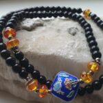 8 mm Rokassprādze dabiskie akmeņi halcedons - akmens dāvā prieku - skaistums